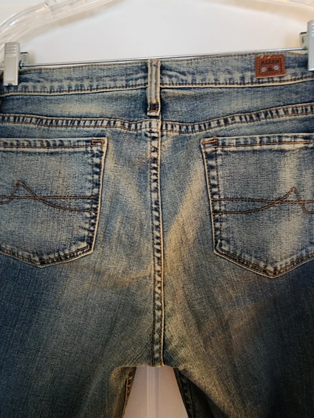 Allen B Low Rise Flare Jeans Floral Velvet Bell Bottom Festival Size 31 Hippie - Picture 5 of 16